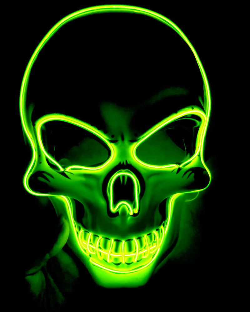 Halloween Skeleton Mask LED Glow Mask