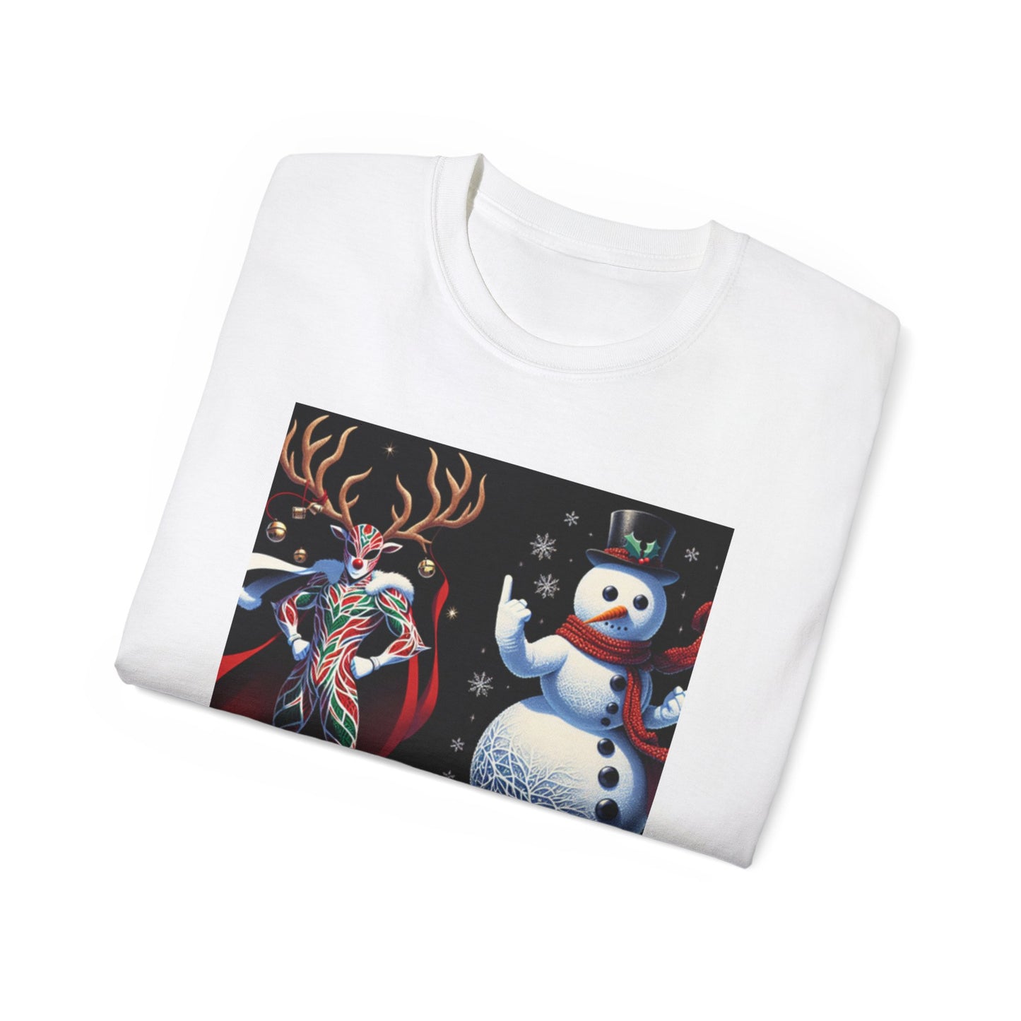 Reindeer Snowman Cotton Tee