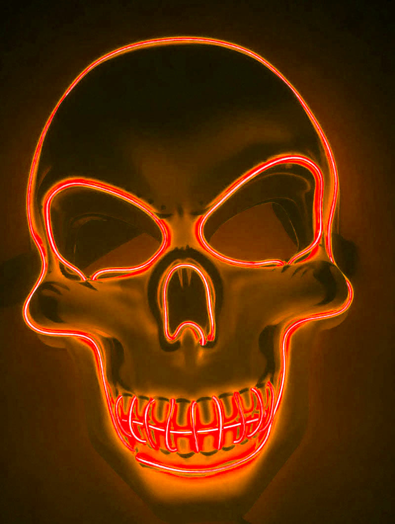 Halloween Skeleton Mask LED Glow Mask