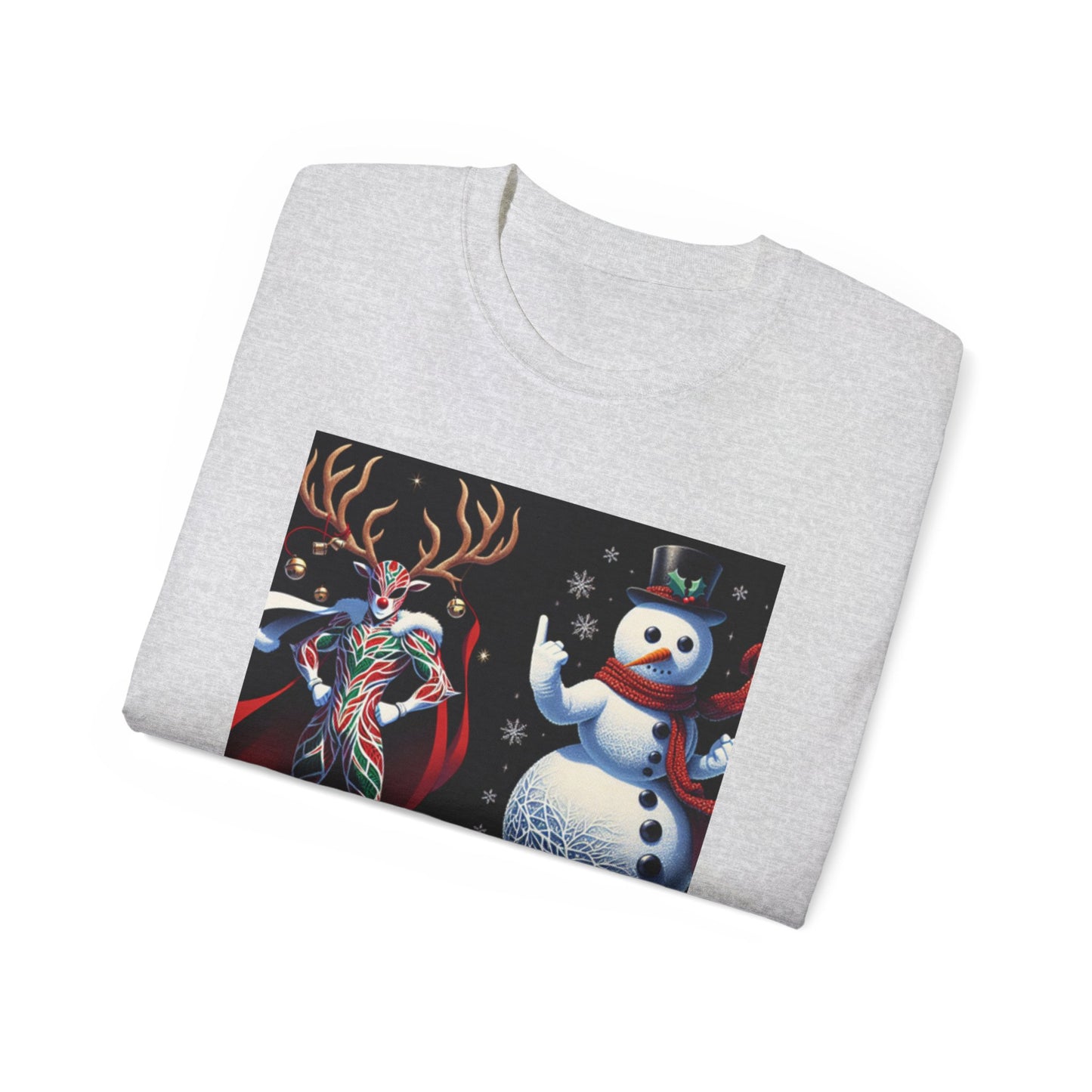 Reindeer Snowman Cotton Tee