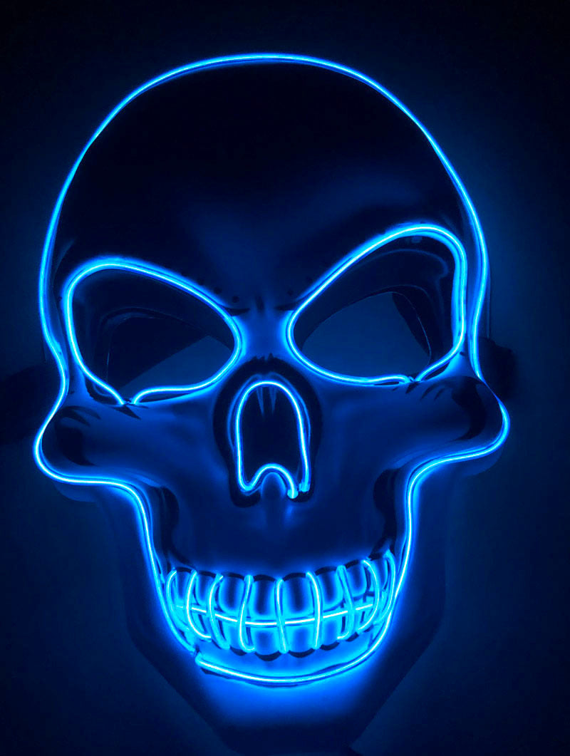 Halloween Skeleton Mask LED Glow Mask