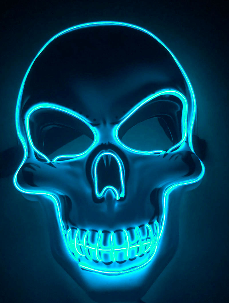 Halloween Skeleton Mask LED Glow Mask