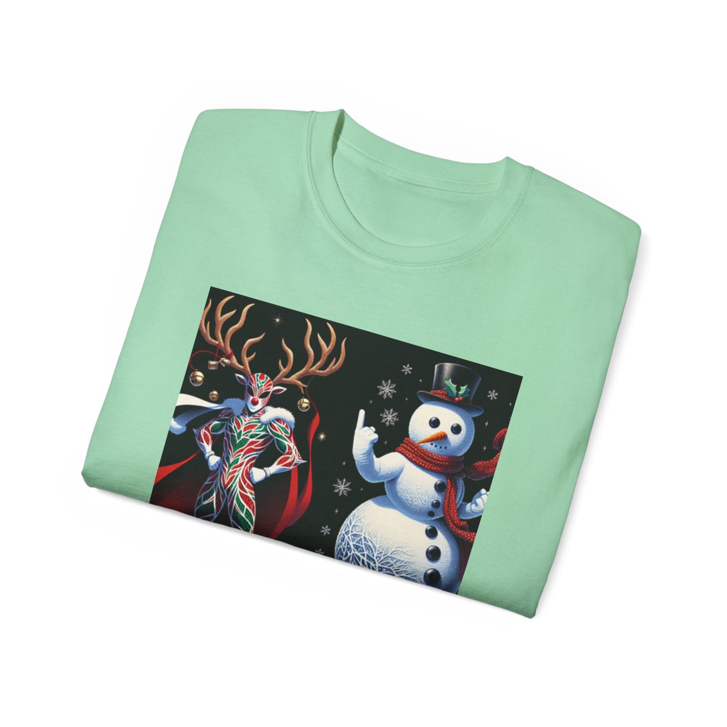 Reindeer Snowman Cotton Tee