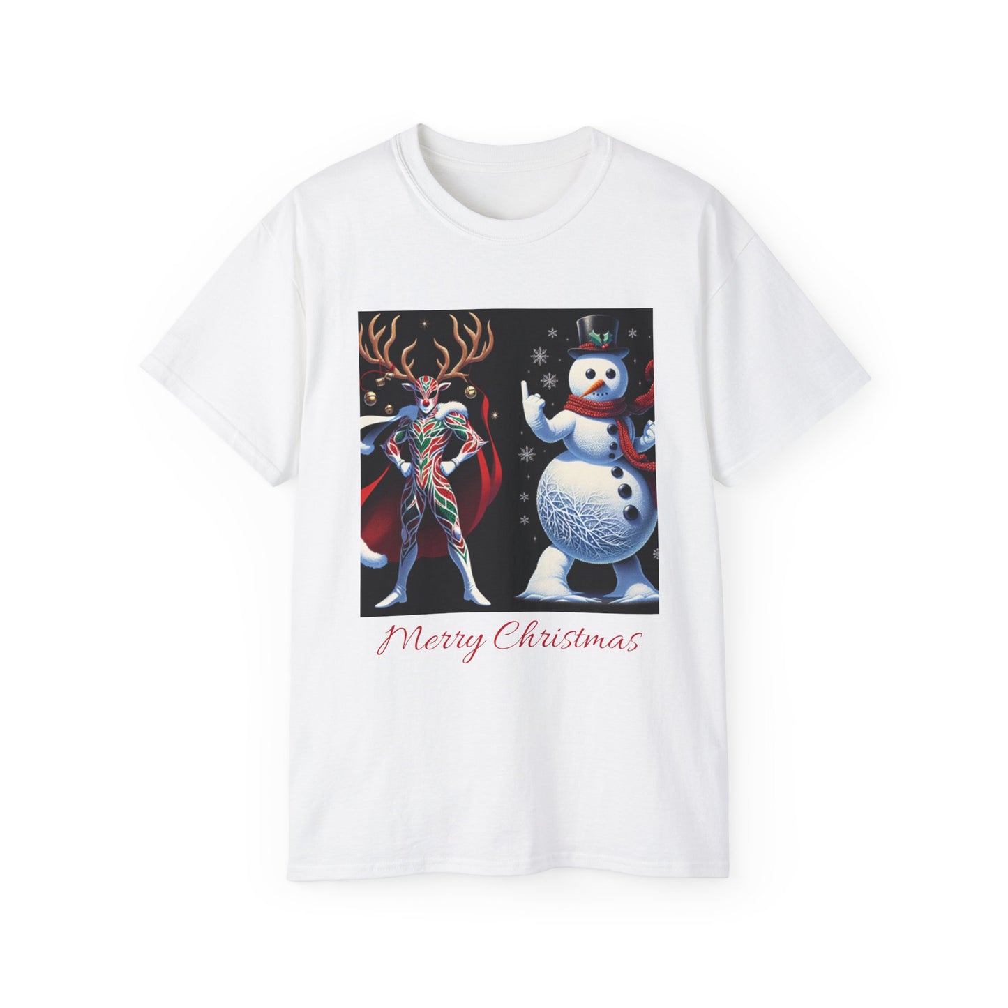 Reindeer Snowman Cotton Tee