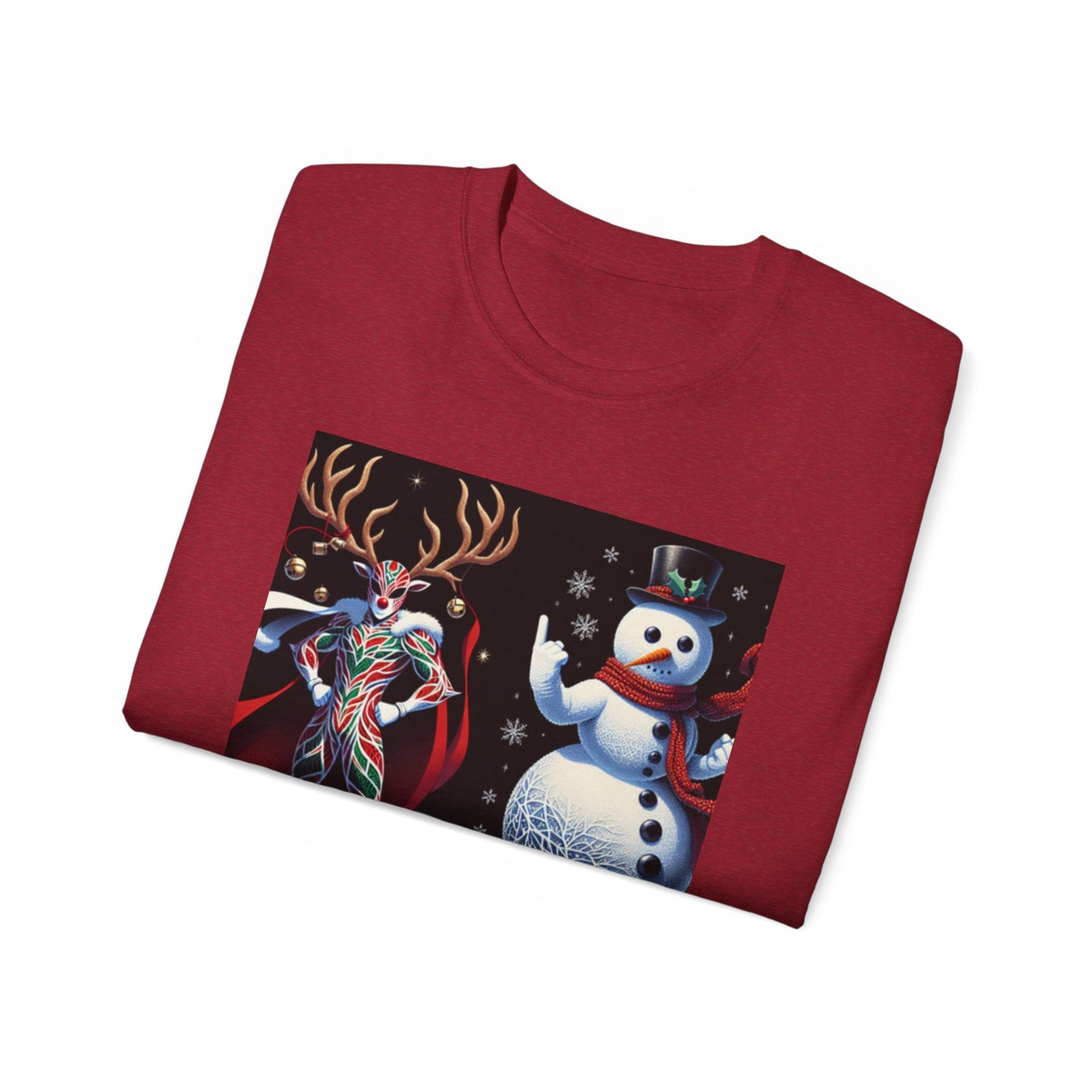 Reindeer Snowman Cotton Tee